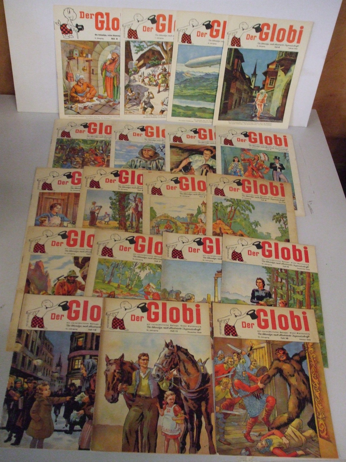 Globi Comics Sammlung aus 1937 bis 1949 19 Hefte