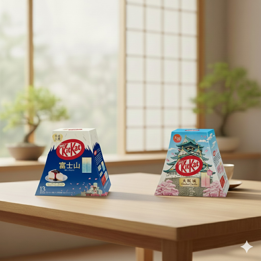 Nestle Japan KitKat: Blueberry Cheesecake Mount Fuji & Sakura Osaka Castle Pack