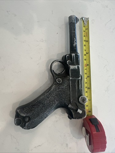 Vintage P-08 German Luger Replica Solid Metal Casting. Not A Real Gun. Heavy.