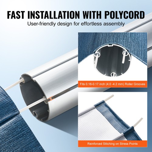 16' RV Awning Fabric Replacement (15'2" Fabric) Waterproof 16oz PVC Fabric - Picture 6 of 12