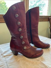 Remonte Burgundy Mid-Calf Leather, size 7, Bu...
