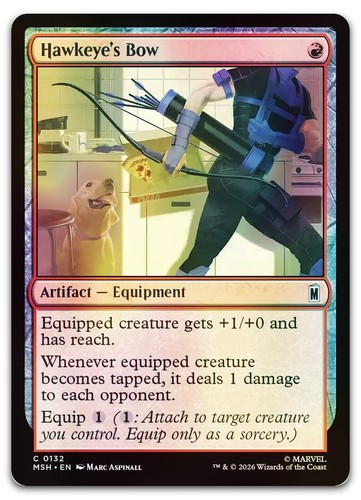 Hawkeye's Bow #132 (Foil) (NM) Marvel Super Heroes MSH Magic MTG
