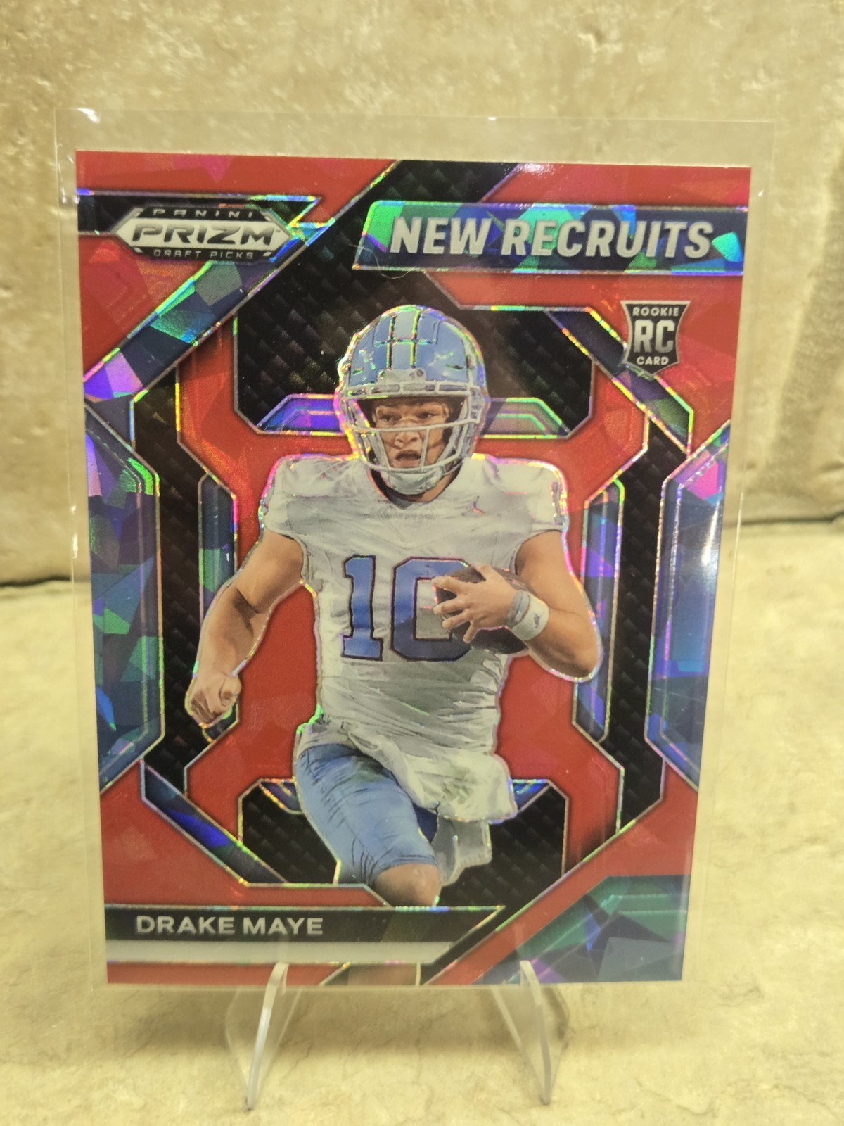 2024 Panini Prizm Draft Picks - New Recruits Drake Maye #NR-DME Red Ice Prizm