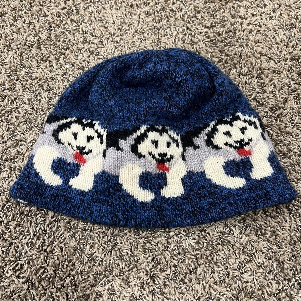 L.L. Bean Husky Perro Mezcla de Lana Tejido Tobogin Gorro Invierno Sombrero De Colección SIN POMPÓN Foto 2 de 4