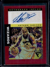 2022-23 Panini Flux Antawn Jamison Auto Autograph Influx Red #/49 Wizards