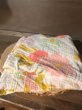 Cloud Island Baby Blanket PINK MUSTARD GREEN Soft Muslin Swaddle Lovey