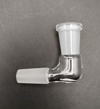 B Quality 10mm 90 Degree Angle Glass Ground Joint Attachment Adapter GonG Elbow