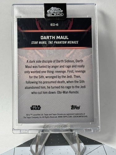 2024 Star Wars Chrome Black Darth Maul Embrace The Dark Side - Picture 2 of 2