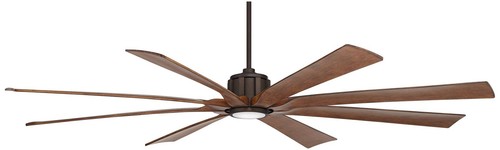 80" Defender Rustic Indoor Outdoor Ceiling Fan with LED Light Remote Bronze Koa - Picture 6 of 9