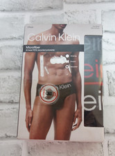 Calvin Klein Hip Brief Underwear Black with Logo Microfiber Size XL Three Pair