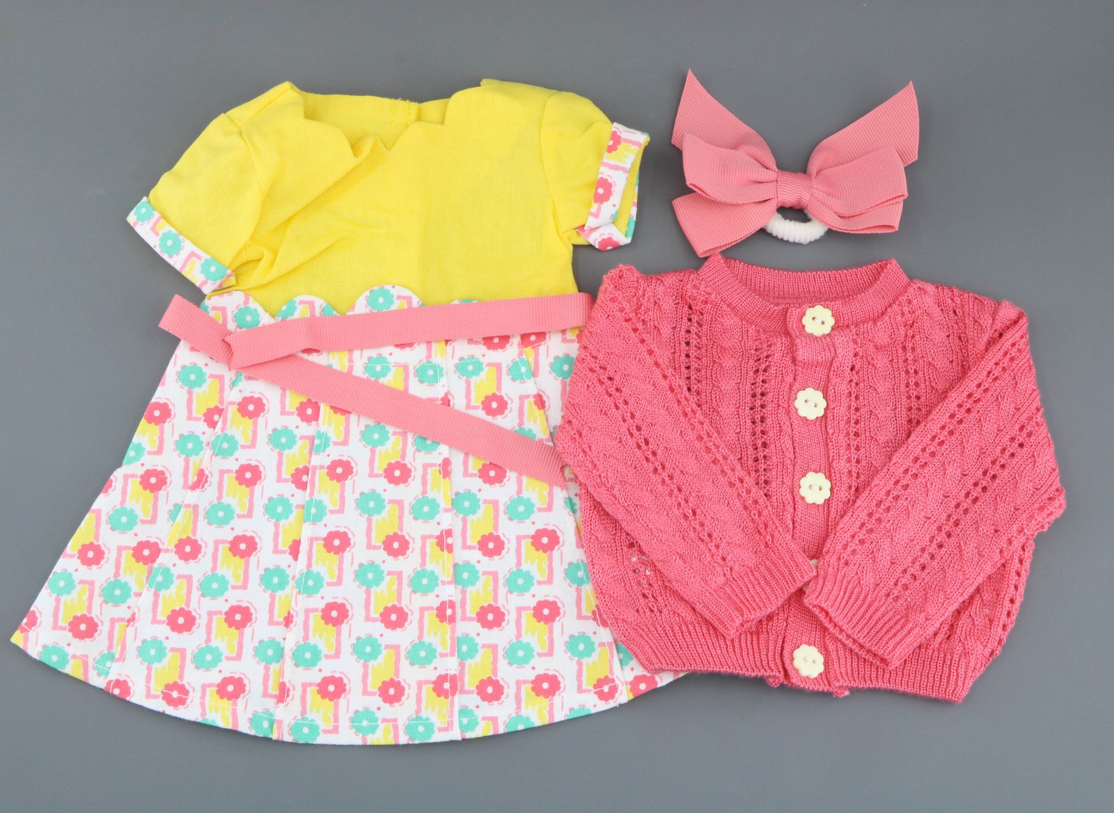 American Girl Dress Sweater Hair bow set for 18'' doll Kit P