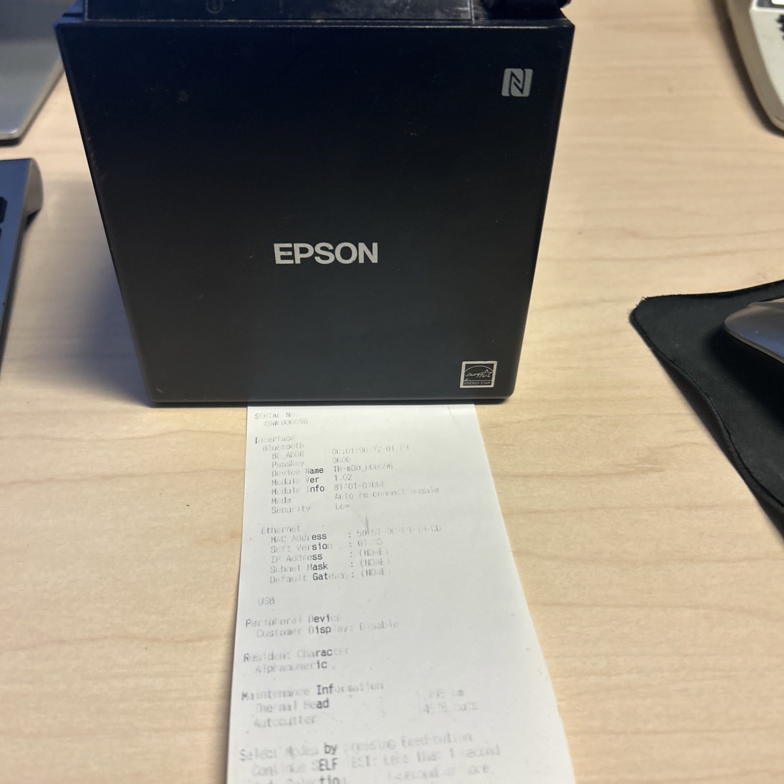 Epson TM-m30 M335A POS 3" Receipt Mobile Thermal Label Printer *READ*