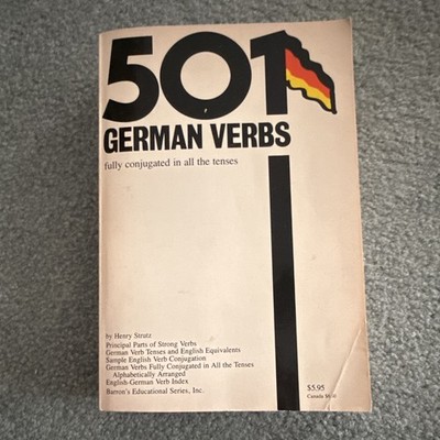 Barron's 501 German Verbs Fully Conjugated All Tenses Paperback Henry Strutz
