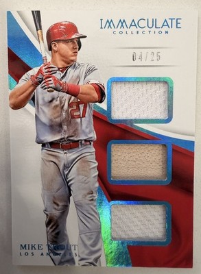 Mike Trout - 2017 Panini Immaculate Collection - Immaculate Trios #IT-MT 4/25!!!
