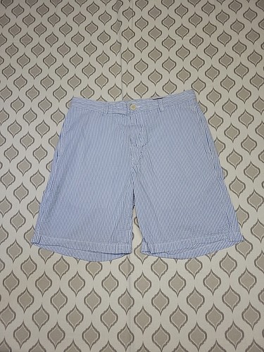 Vineyard Vines Seersucker Club pantaloncino uomo 33 blu bianco righe piatto davanti 8 - Foto 1 di 4