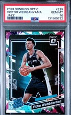 2023 Donruss Optic Victor Wembanyama Jazz RC Rookie SSP #225 PSA 10 Case Hit
