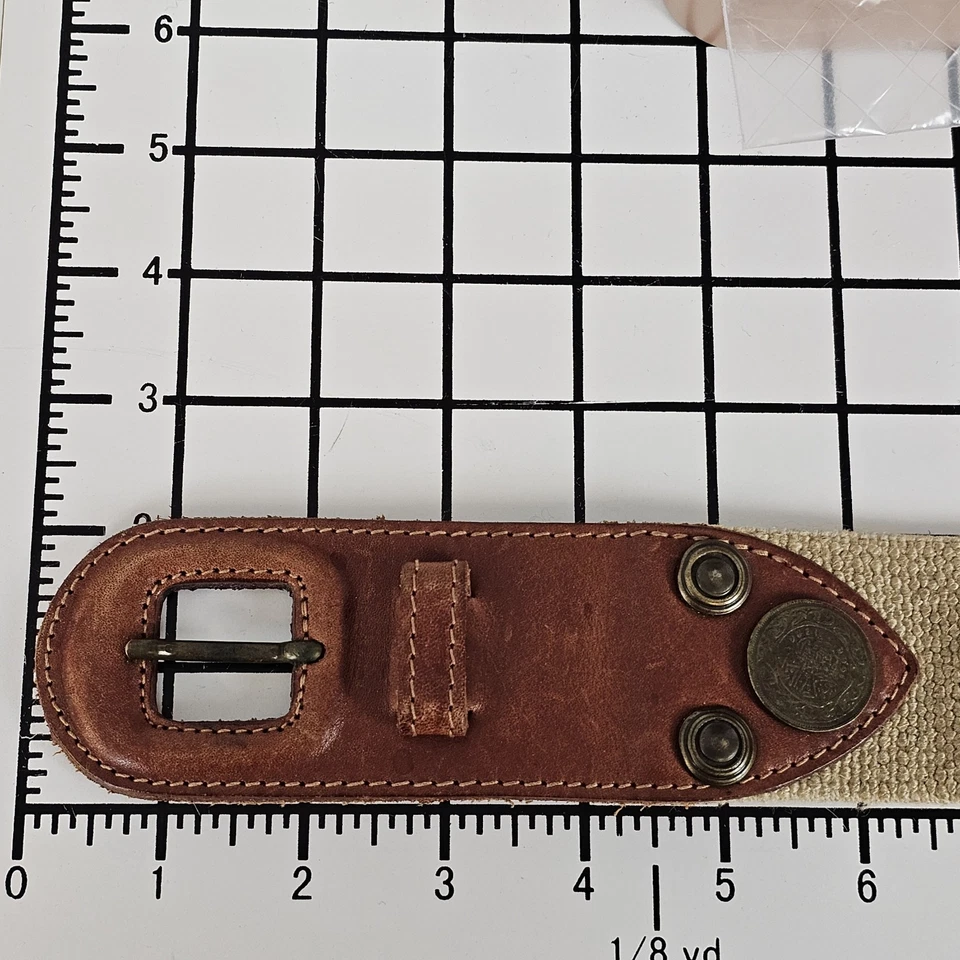 Corsé elástico vintage S/XS 26-29" concho cinturón de monedas ancho occidental de cuero tachonado Foto 3 de 4