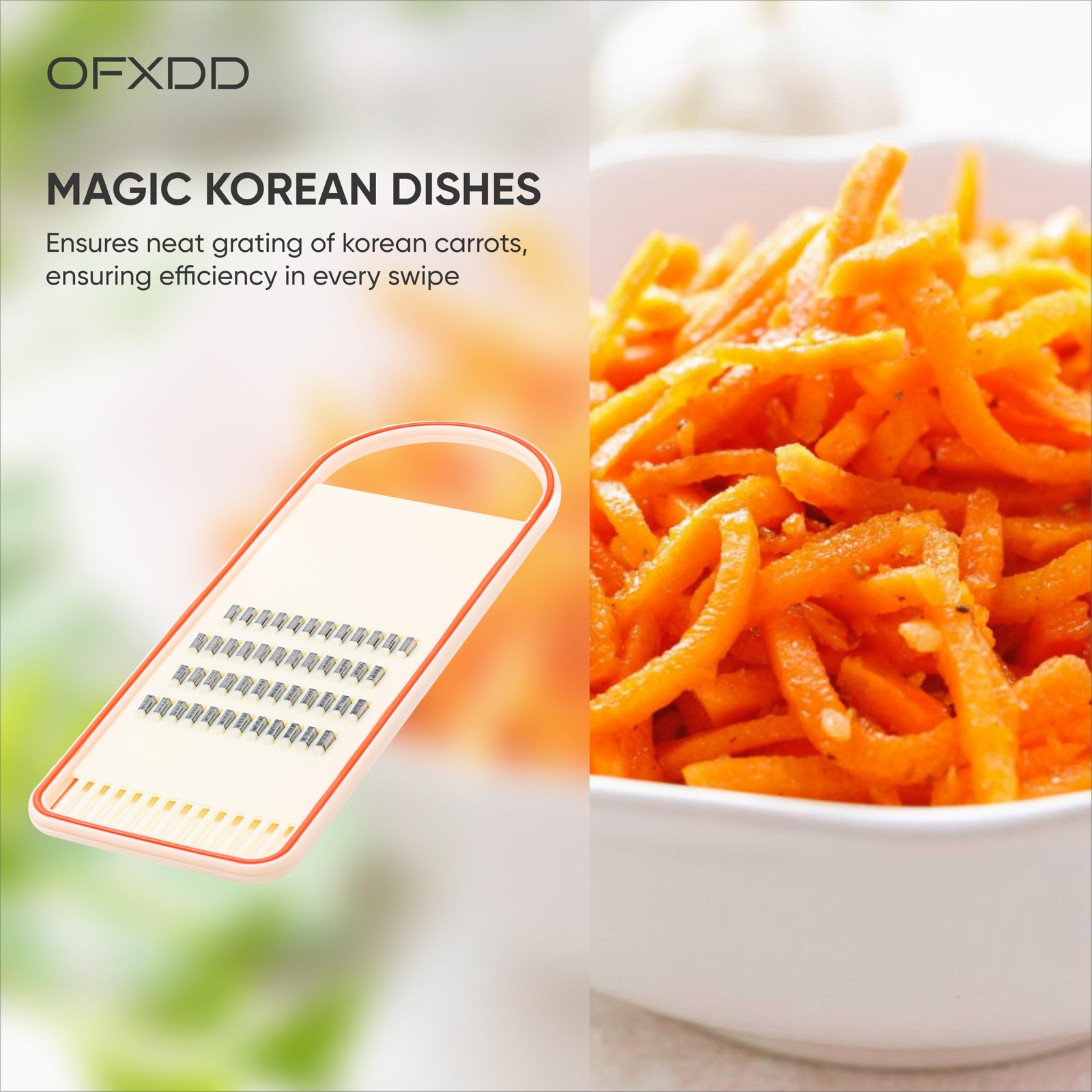 Korean Carrot Grater - Hand Carrots Salad Slicer - Julienne Shredder for KItchen