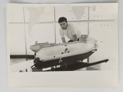 Soviet Sever-2 Bathyscaph Submarine Model Deep Sea Research 1970 Press Photo