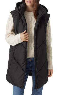 Vero Moda Damen Steppweste Weste Waistcoat gesteppt Übergang Kapuze VMBeverly 23