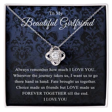 Gift to your girlfriend, Christmas gift, Best gift for her, Love Knot necklace