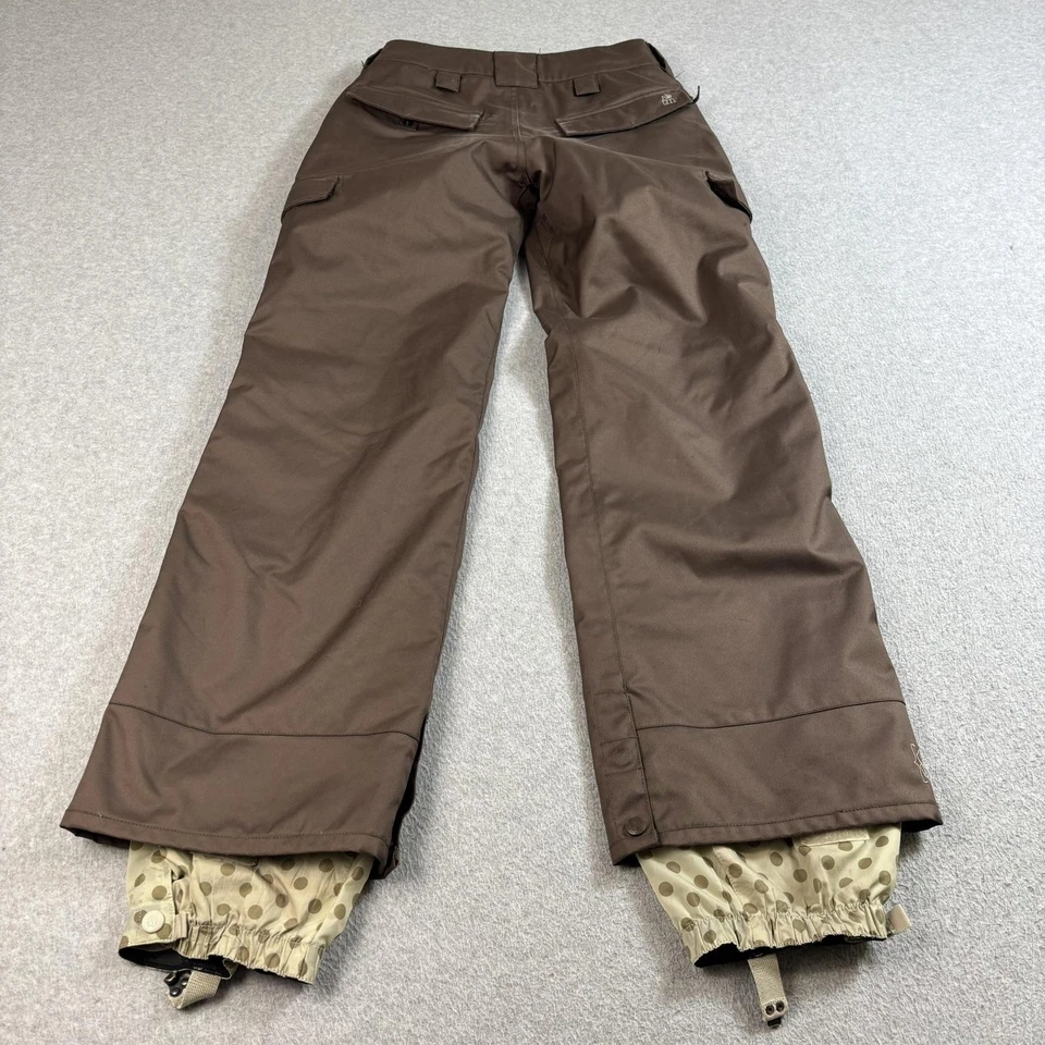 Pantalones de nieve mezcla especial para mujer pequeños marrones 10K impermeables snowboard esquí carga Foto 2 de 4