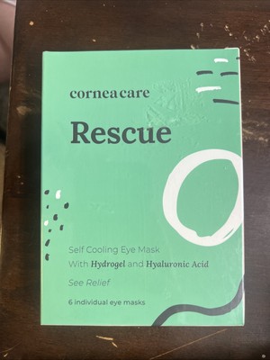 CorneaCare Rescue Hydrogel Self Cooling Compress | 6 Individual Cold Eye Masks