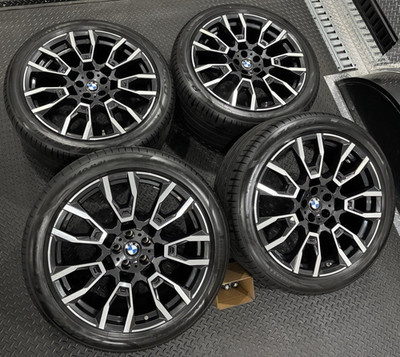 BMW X5 X6 21'' G05 G06 915M V-Spoke OEM 2026 Wheels Tires Rims 40i M60i Lugs TPMS