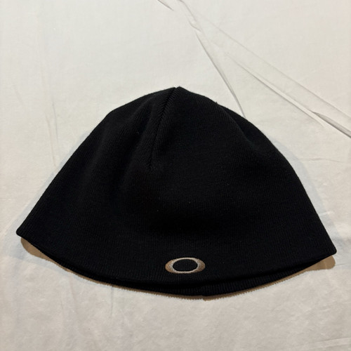 Y2K Oakley Logo Beanie Skully Toque Hat Software XL Black