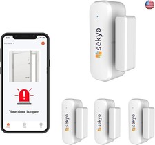  4 Qty Smart WiFi Door  Window Sensor for Home No Hub Required  Free