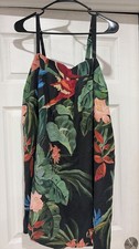 FARM Rio Midnight Macaw Fiesta Black Sleeveless Mini Dress Large
