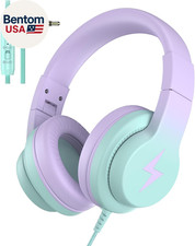 Kids Headphones, Wired Headphones for Kids over Ear with Microphone, 85/94Db Vol