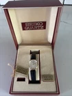 Vintage Ladies’ Seiko Quartz Dress Watch W/Leather Band, NEW ORIGINAL BOX
