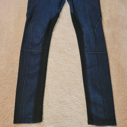 Rag & Bone Jeans Womens Size 30 Denim Riding Pants Paneled Skinny Jegging Dark - Picture 6 of 13