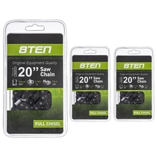 Chainsaw Chain for 20 Inch Bar .050 Gauge 3/8 Pitch 72DL Stihl Husqvarna 3 Pack