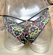 Victoria's Secret High Leg Satin Cheeky Panty XL NOVELTY VS Hardware NWT 18.95