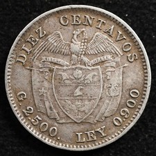 Colombia 10 Centavos 1941, Coin, Silver, Inv#G657