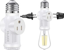 3 Prong Light Socket to Plug Adapter, Outdoor Light with Outlet, Light Bulb t