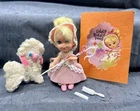 Vintage 1966 Mattel Liddle Kiddle Biddle Peep Doll Lamb Book Accessories Set