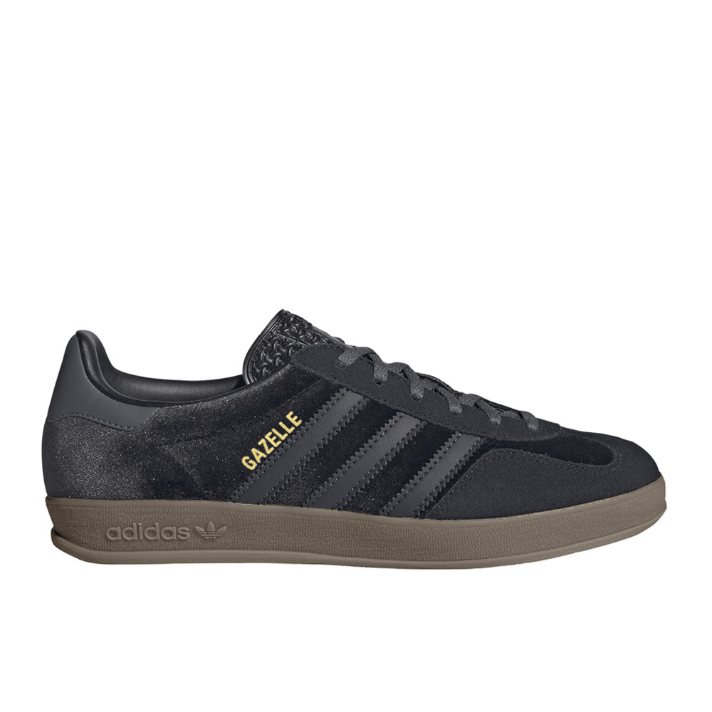 adidas Gazelle Indoor Lace Up  Womens Black Sneakers Casual Shoes JI2712