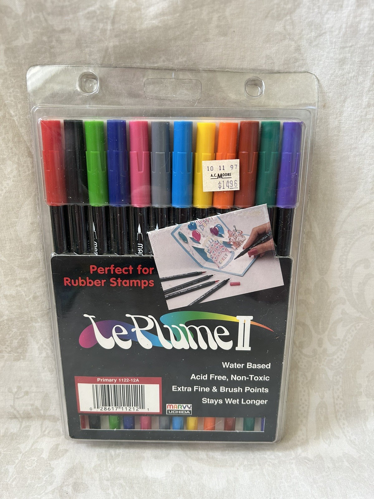 Marvy Uchida Le Plume II Marker Set Pastel Colors 12-Pack Du