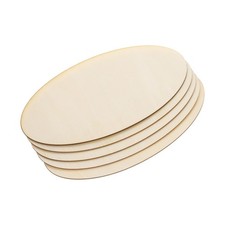 260x130mm Wood Pieces, 5 Pack Unfinished Oval Wood Shapes Wooden Cutouts