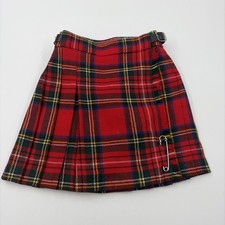 Kids Highland Home Industries girls Scottish Wool Kilt Skirt Plaid Size 2 yrs.