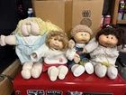 Lot of 3 Vtg 78, 82 Cabbage Patch Kids with clothes and shoes and 1 fake doll