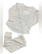 Quincy Mae 2pc Pant Set, Hi-Low Top & Drawstring Pants, Organic, Rylee & Cru