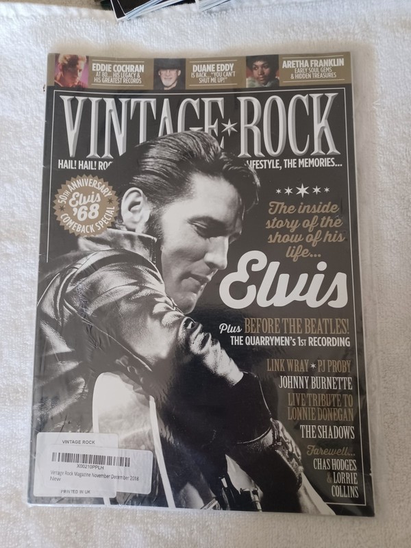 Vintage Rock Nov Dec 2018 Issue 38 Elvis 50th Anniversary