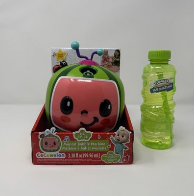 CoComelon NO Spill Musical Bubble Machine Non-toxic Blow Streams of Bubbles