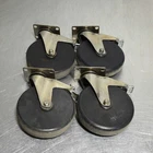 4- Heavy-Duty 6 in Swivel Casters w/ Brakes, 6 x 1.625 In Wheel, 3.625 x 2.5