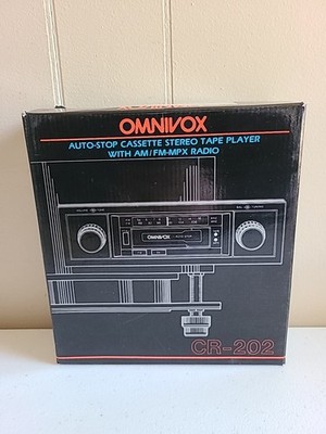 OMNIVOX Auto-Stop Cassette Stereo Tape Car Player AM/FM-MPX Radio In-Dash New