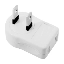 NEMA 1-15P USA Outlet Saver Power Extension Adapter 2-Prong 2 Outlets Angled